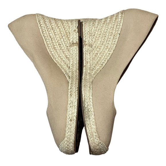 J. Crew Saville canvas espadrille slip on wedge in tan - Picture 4 of 10
